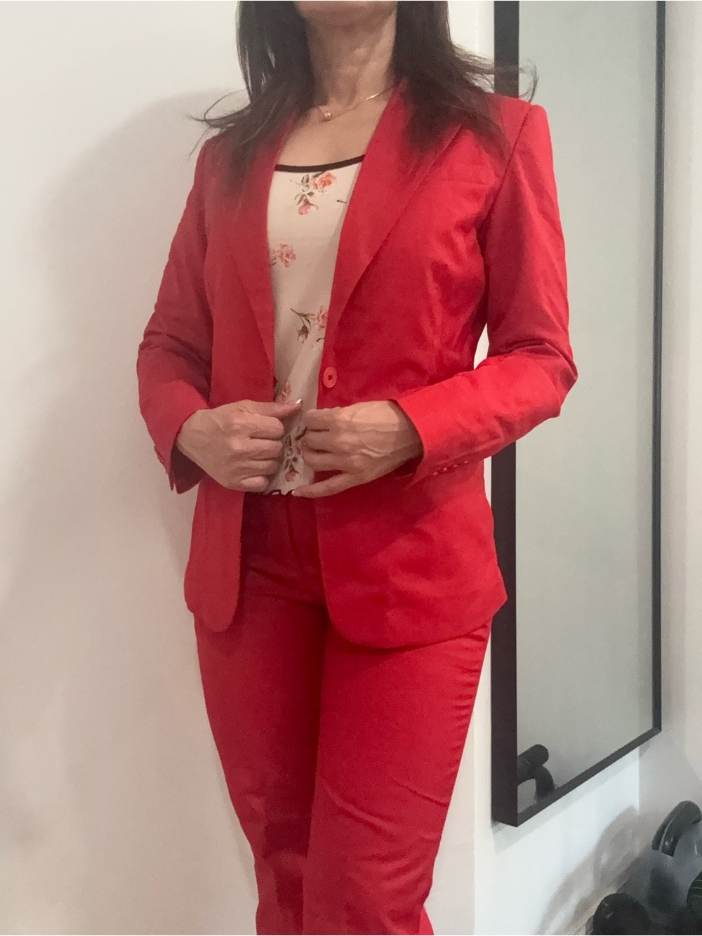 Classic Red Women's Tailored Blazer - Brand Unspecified